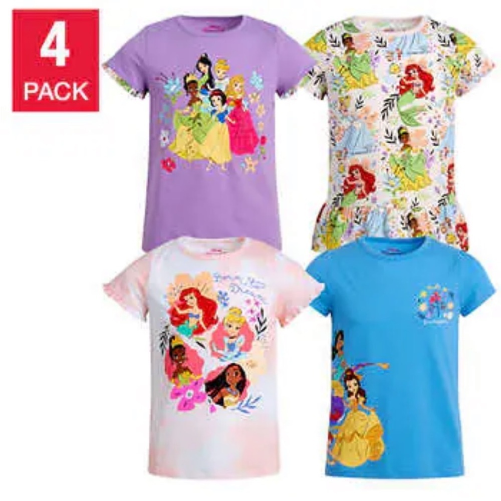 Disney Princess 4 Pack Tee Size 3T